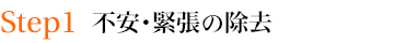 Step1　不安・緊張の除去
