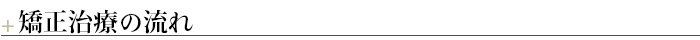 ¶矯正治療の流れ